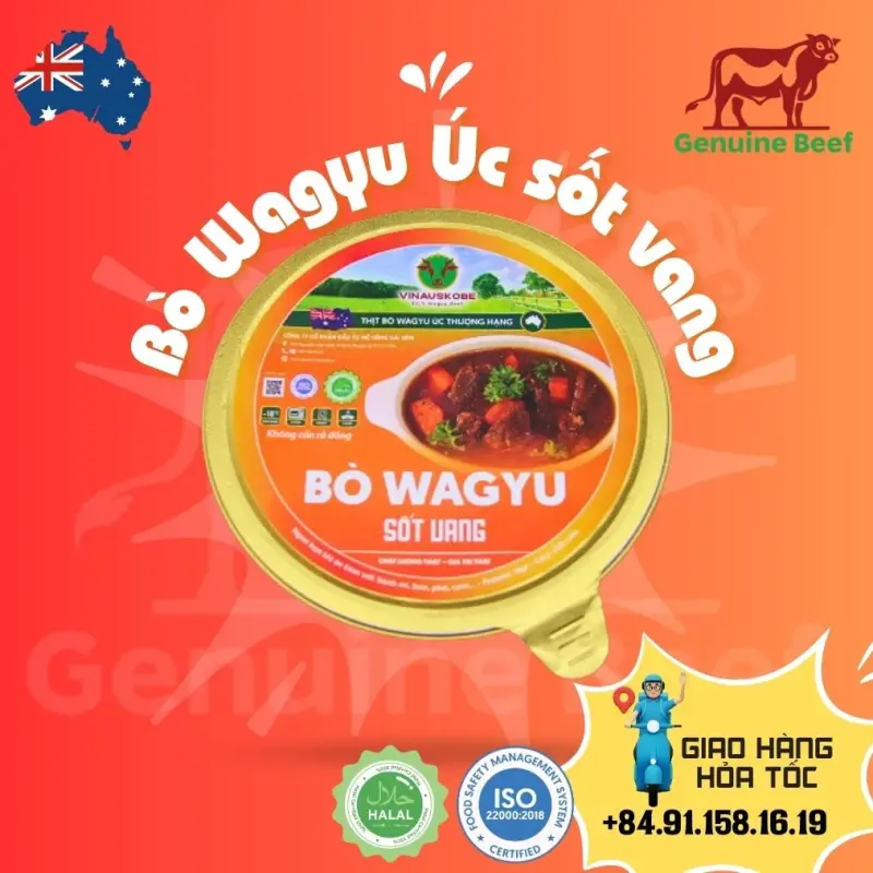 Bò Wagyu Úc sốt vang